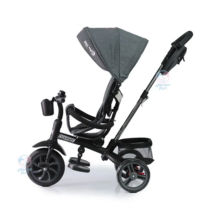 سه چرخه کیکابو مدل XAMMY دارای گل‌گیر روی چرخ جلو، سایبان، جا لیوانی و...