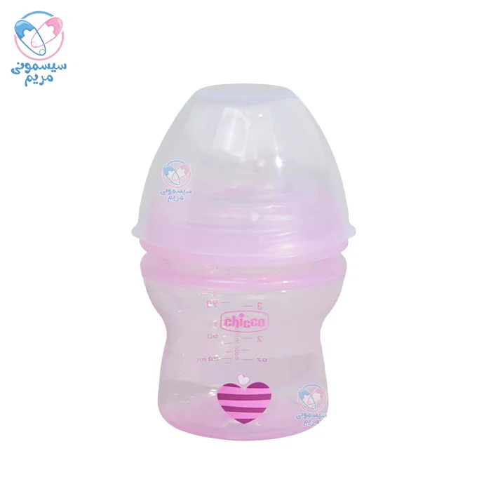 شیشه شیر طلقی 150 میلی لیتر چیکو Chicco صورتی