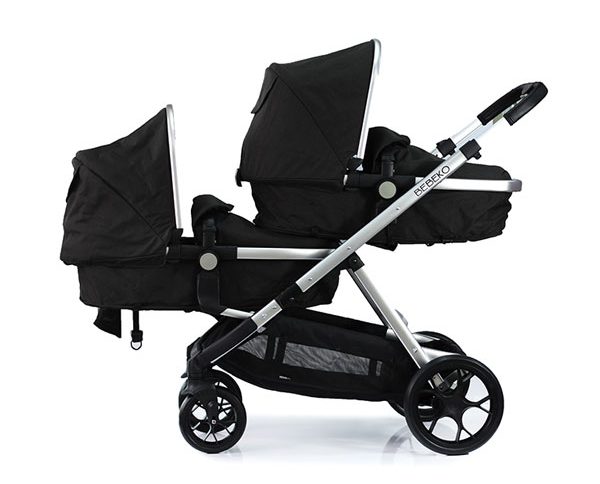 کالسکه دوقلو bebeko مدل Ellery Twin با قابلیت تبدیل نشیمن به کریکات
