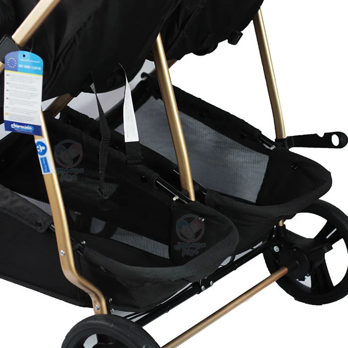 کالسکه دوقلو Chipolino مدل Duo Smart مجهز به تشک دوبل
