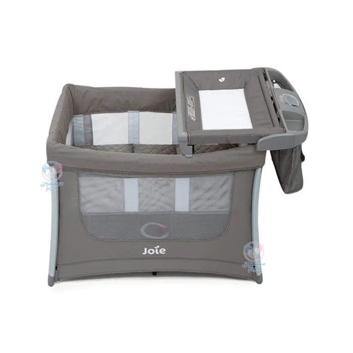 تخت و پارک joie illusion-travel cot مجهز به تخت تعویض با قابلیت پاکشوندگی سریع و جمعشوی آسان