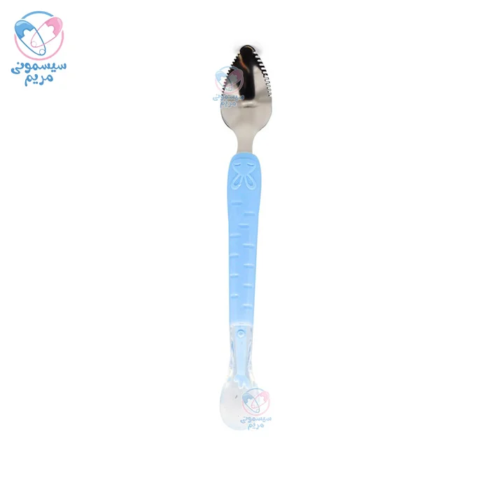 قاشق دو سر با قاب هپیر لایف Happierlife آبی