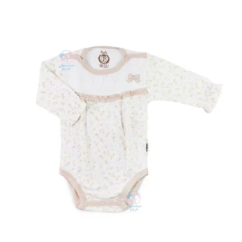 لباس نوزادی پاریز Pariz طرح سوئیت زیر دکمه آستین بلند