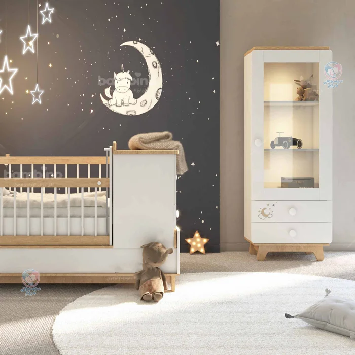 ویترین Bambino moon star مناسب برای دکوراسیون‌های دخترانه و پسرانه