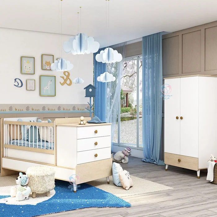 کمد نوزاد بامبینو مدل کارن تهیه شده از MDF درجه یک