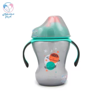لیوان دسته دار سر پلاستیکی 230 میلی لیتر تامی تیپی Tommee Tippee طوسی