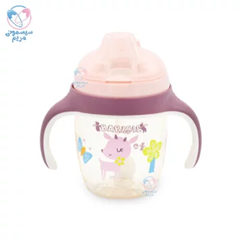 لیوان سوپاپ دار و نی دار بیبی سیل Babisil بنفش