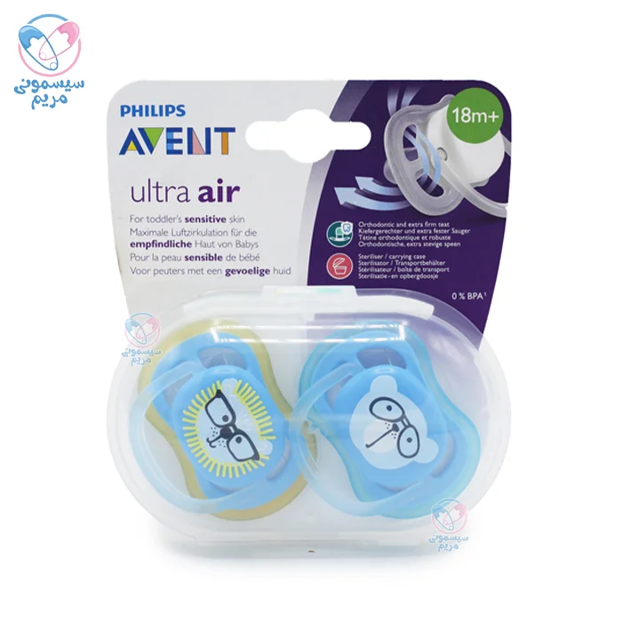 پستانک الترا ایر بالای 18 ماه اونت avent خرس عینکی