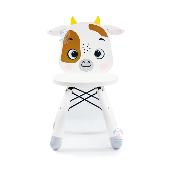 صندلی چوبی کودک بیبی ویژن Baby Vision گاو، محصولی جذاب و فانتزی برای آموزش اصولی درست نشستن کودکان بالای یک سال