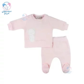 بلوز و شلوار کاسیوپ Cassiope طرح خرس و قلب صورتی