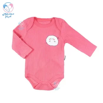 زیر دکمه آستین بلند کبریتی صورتی نسیکسز Necixs طرح بره تپل