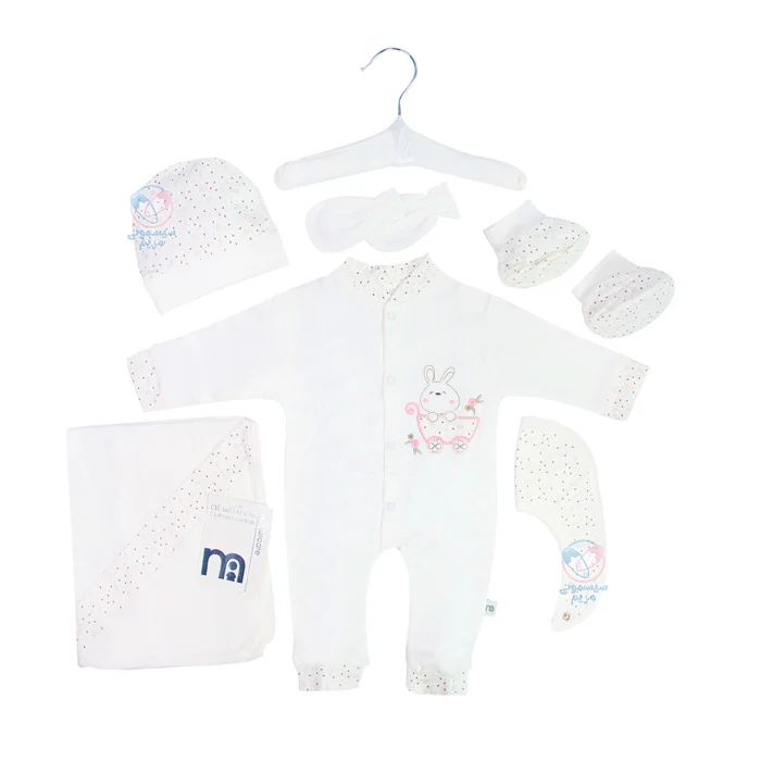 ست بیمارستانی 7 تیکه مادرکر Mothercare طرح خرگوش کالسکه سوار