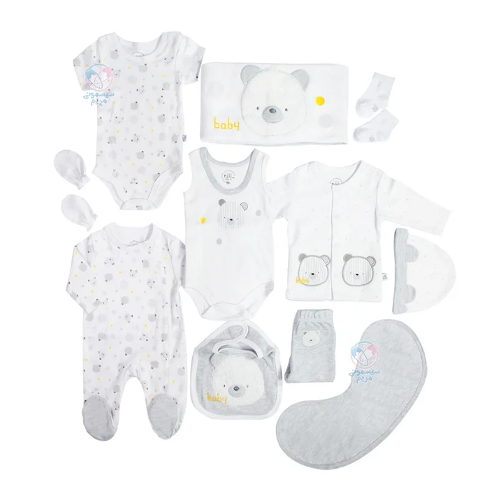 ست جعبه ای 13 تکه نیلی Nili طرح خرس زرد