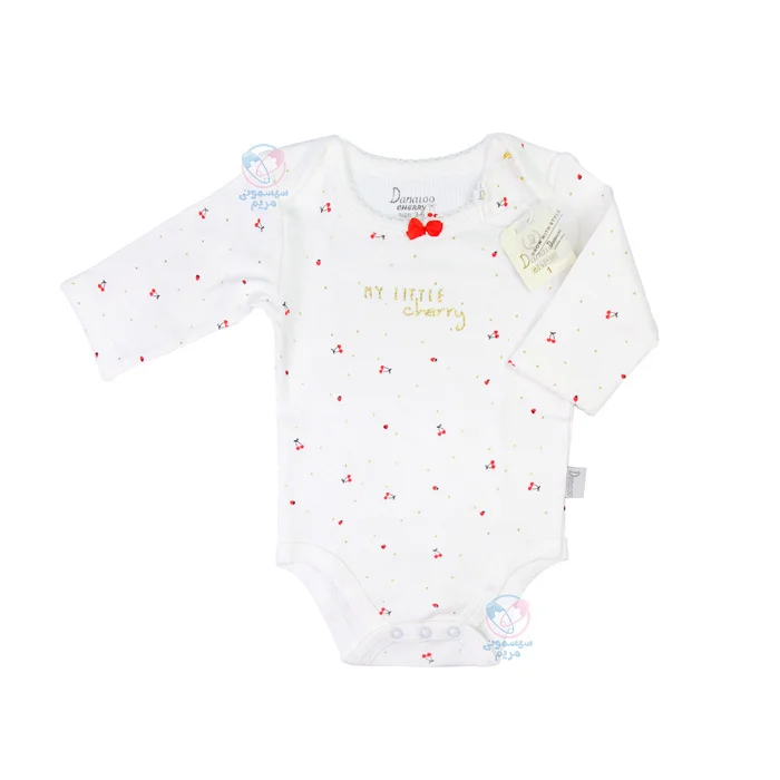 لباس نوزادی دانالو Danaloo طرح گیلاس زیر دکمه آستین بلند