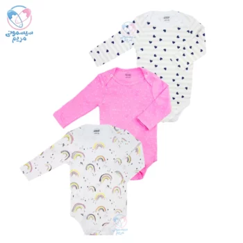 پک زیر دکمه آستین بلند سه عددی ماماس اند پاپاس Mamas&Papas طرح رنگین کمان