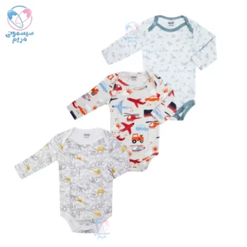 پک زیر دکمه آستین بلند سه عددی ماماس اند پاپاس Mamas&Papas طرح ماشین