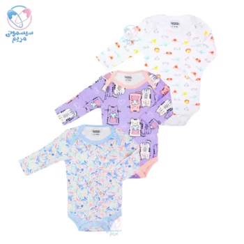 پک زیر دکمه آستین بلند سه عددی ماماس اند پاپاس Mamas&Papas طرح پیشی