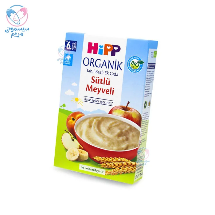 سرلاک با شیر هیپ Hipp گندم سیب موز هلو