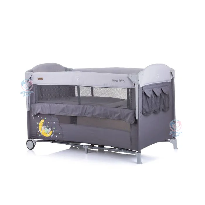 تخت کنار مادر و پارک چیپولینو Chipolino Merida طوسی