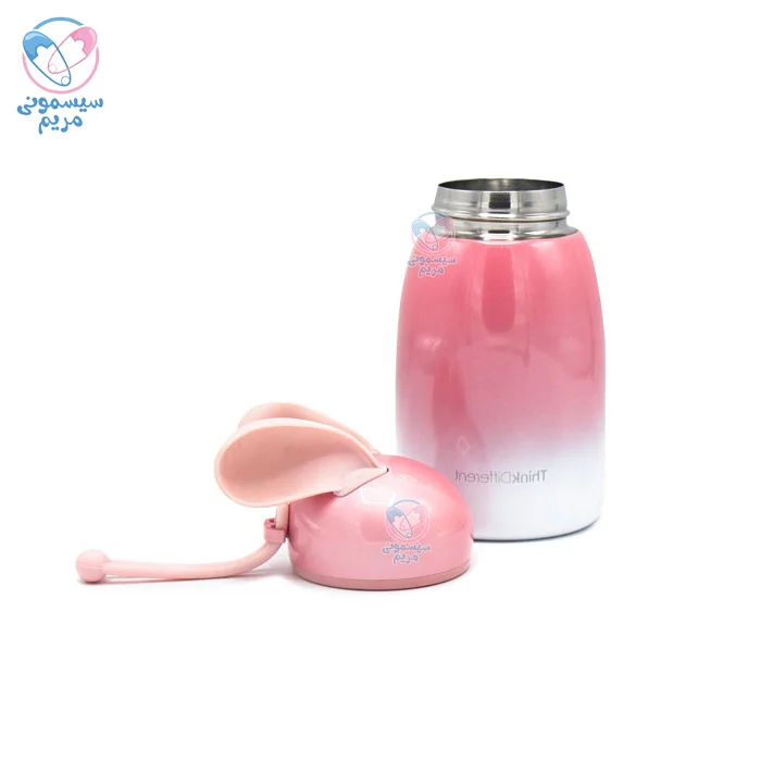 فلاسک تپل تینک دیفرنت Think Different خرگوش گوش ایستاده صورتی