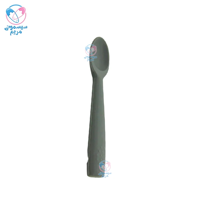 قاشق تمام سیلیکونی بیبی جم Babyjem طوسی