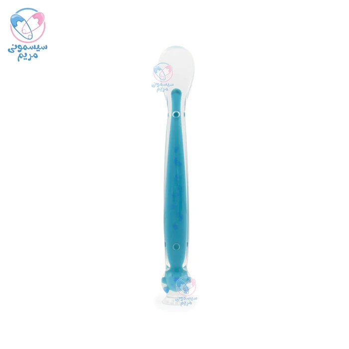 قاشق سیلیکونی بلند توقی بیبی Taoqibaby عروسکی آبی