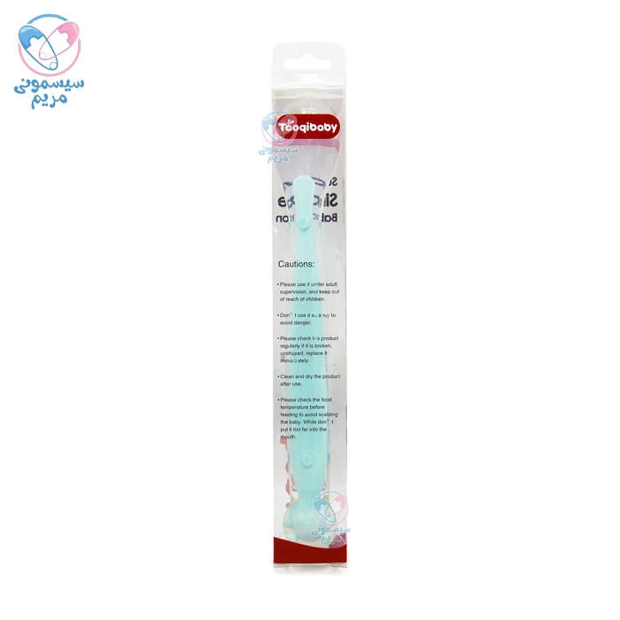 قاشق سیلیکونی بلند توقی بیبی Taoqibaby عروسکی سبز