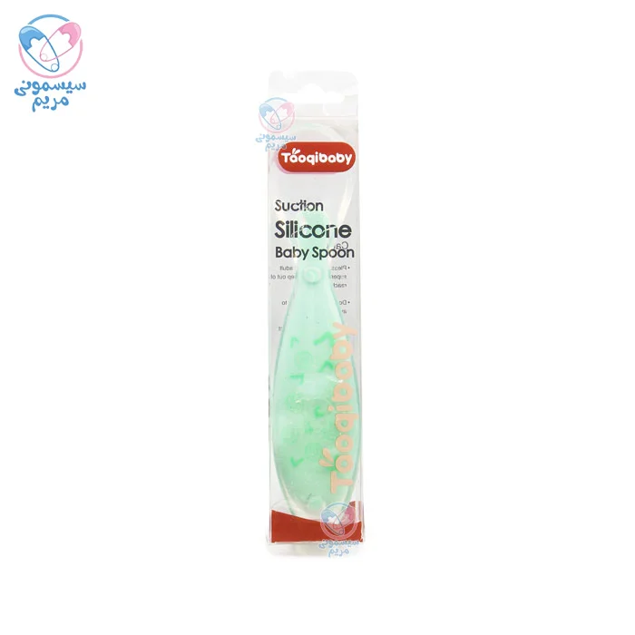 قاشق سیلیکونی چسبان توقی بیبی Taoqibaby سبز