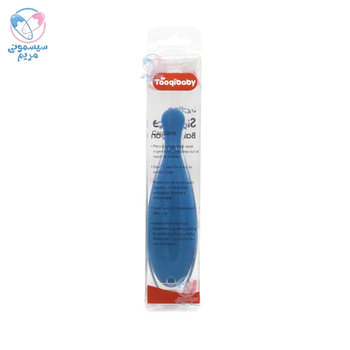 قاشق سیلیکونی چسبان توقی بیبی Taoqibaby سرمه ای