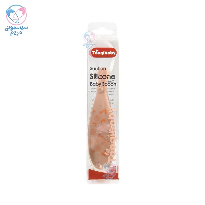 قاشق سیلیکونی چسبان توقی بیبی Taoqibaby کرم