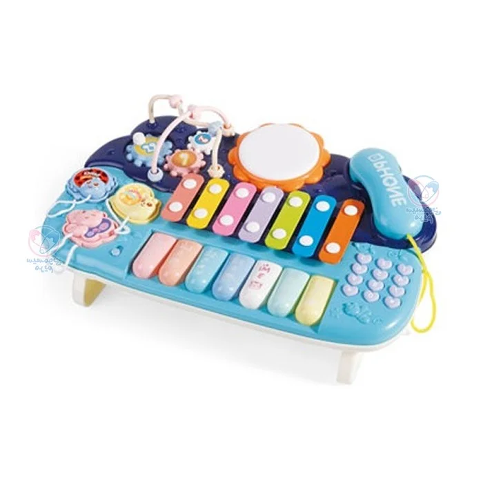 پیانو موزیکال چراغدار سوببر Sobebear 512 آبی