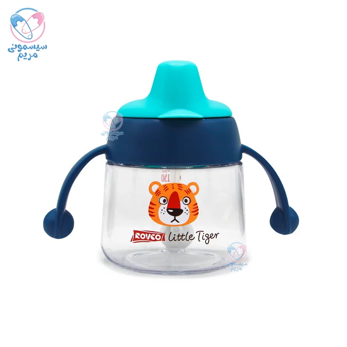 لیوان سوپاپ دار 180 میلی لیتر رووکو Rovco 1042 ببر سرمه ای