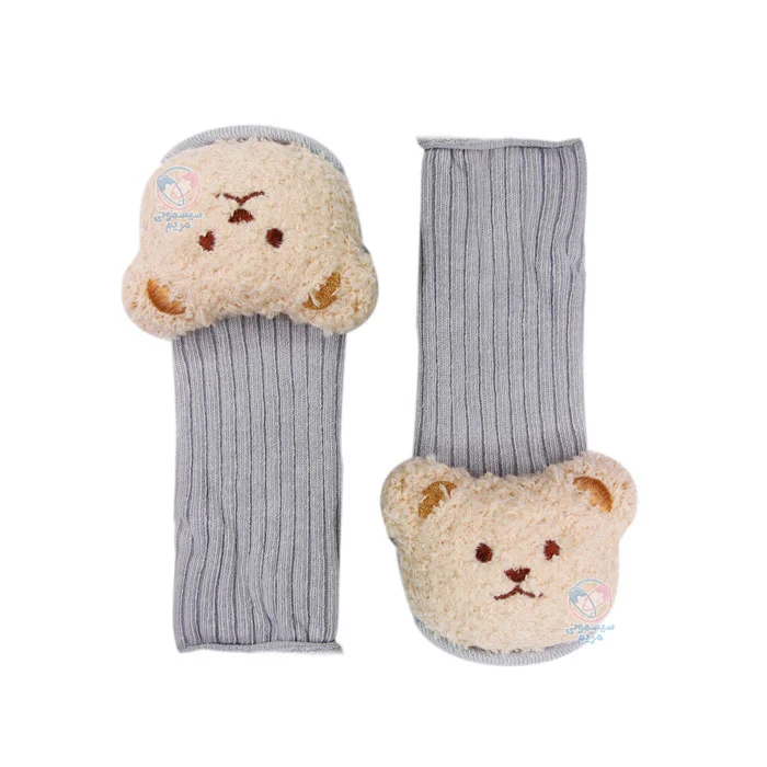 جوراب استپ دار خرسی ساق بلند Medium طوسی
