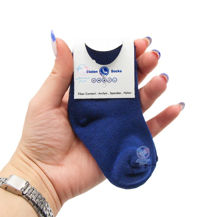 جوراب جام جم Jamejam ساق کوتاه سایز 12 تا 18 ماه سرمه ای