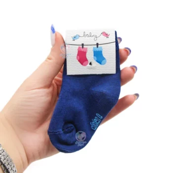 جوراب جام جم Jamejam ساق کوتاه سایز 12 تا 18 ماه سرمه ای