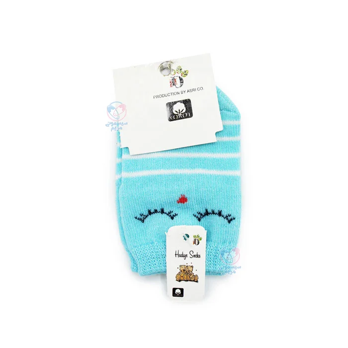 جوراب ساق کوتاه عروسکی هدیه Hadiye سبزآبی