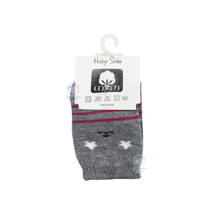 جوراب ساق کوتاه عروسکی هدیه Hadiye طوسی