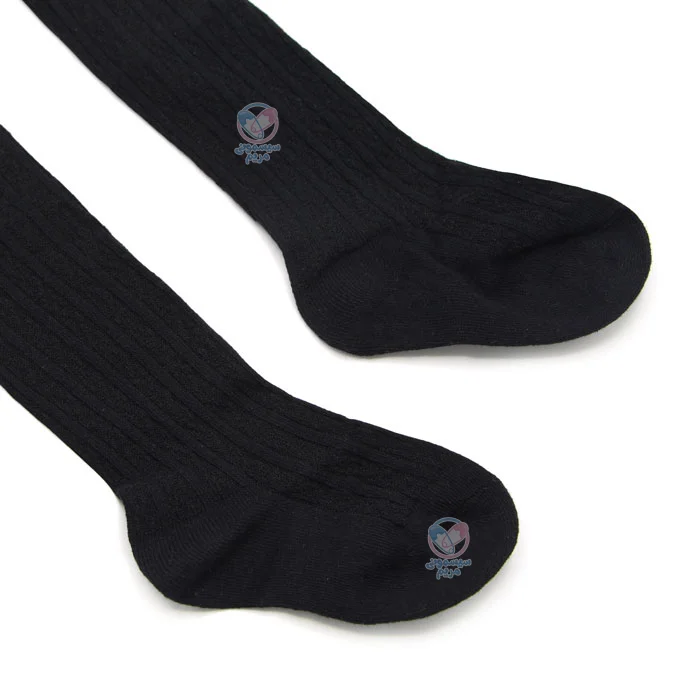 جوراب شلواری پشت طرح دار سایز Small مشکی