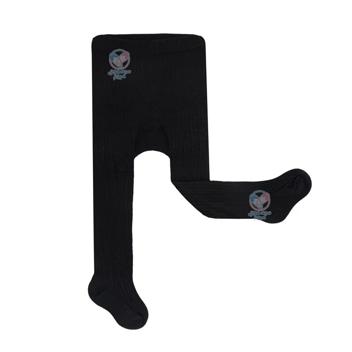 جوراب شلواری پشت طرح دار سایز Small مشکی