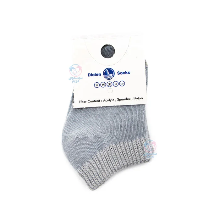 جوراب مچی کالجی جام جم Jamejam سایز 0 تا 6 ما ه طوسی