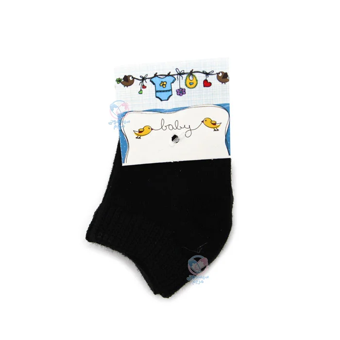 جوراب مچی کالجی جام جم Jamejam سایز 0 تا 6 ما ه مشکی