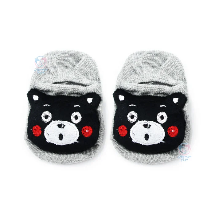 جوراب نقلی استپ دار طرح خرس تدی طوسی