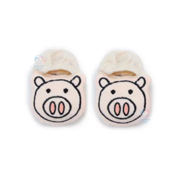 جوراب نقلی استپ دار طرح خوک کرم