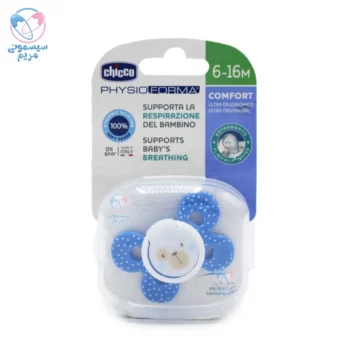 پستانک پروانه ای 6 تا 16 ماه تکی چیکو Chicco طرح خرگوش آبی