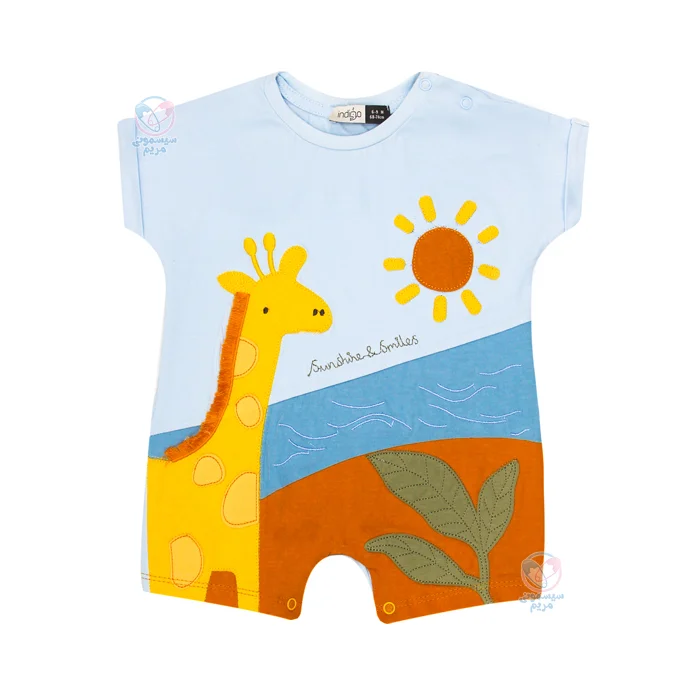 رامپر ایندیگو Indigo طرح زرافه بلو 13209