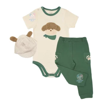 سه تیکه بادی و شلوار نیلی Nili طرح پاپت 5014