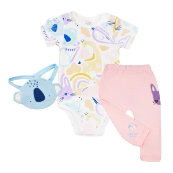 سه تیکه بادی و شلوار نیلی Nili طرح کوالا 5009