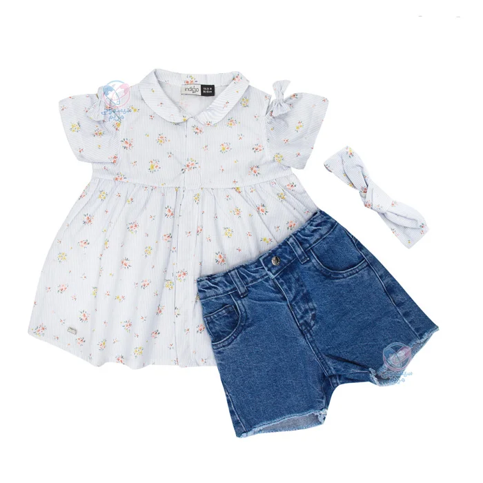 پیراهن شلوارک دخترانه ایندیگو Indigo مدل زرین 131411