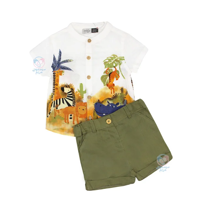 پیراهن و شلوارک ایندیگو Indigo طرح جینجر 13243