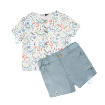 پیراهن و شلوارک پسرانه ایندیگو Indigo طرح فورس 13246